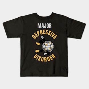 Major Depressive Disorder -Yellow  Retro Disco Ball Kids T-Shirt